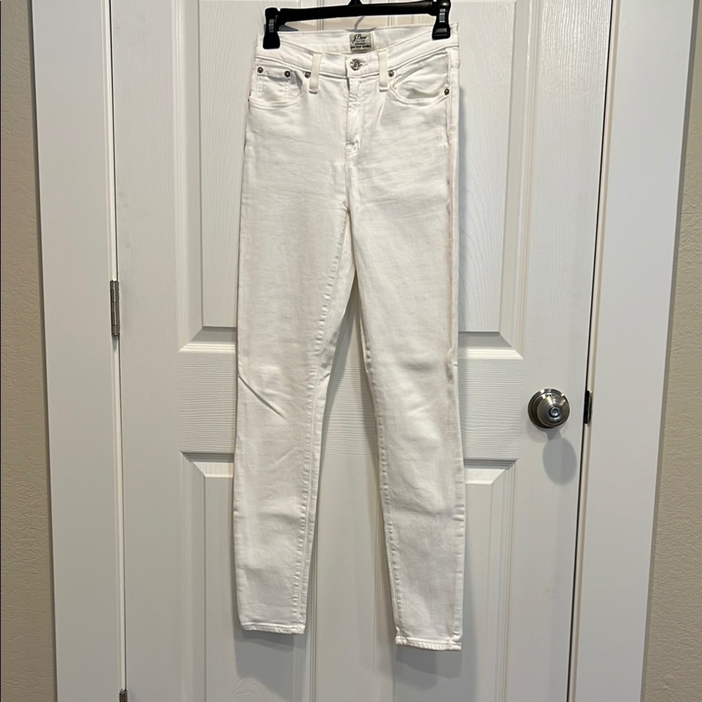 J. Crew White Straight Leg Denim